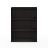Furinno Pasir 3-Tier Open Shelf Bookcase, Espresso Furinno