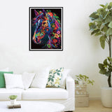 Horse Diamond Painting Kits for Adults Beginners - Horse Diamond Art Kits for Adults, Full Drill DIY 5D Diamond Painting Gem Art Crafts Kits for Home Wall Decor 12x16 in croshom