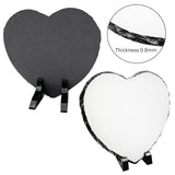 XHKDSYMC 1 PC Sublimation Slate Blanks, Heart Shape Sublimation Blank Slate Rock Stone 7.9x7.9 Inch Sublimation Photo Slate with Display Holder for Heat Press Printing XHKDSYMC