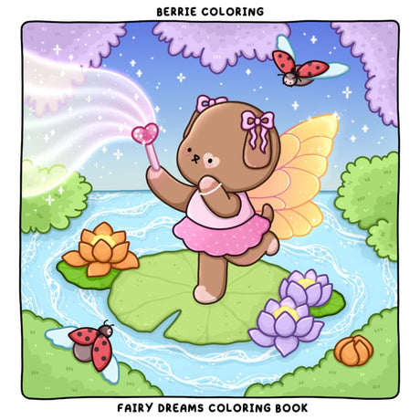 Berrie Coloring Fairy Dreams: Cute and Cozy Coloring Book for Adults & Teens Featuring Adorable Animal Characters and Dreamy Scenes (Cute & Cozy Coloring Books) WoodArtSupply