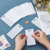 BENECREAT 12pcs White Acrylic Badge Buddy, 4.49x2.2 Inch DIY Badge Buddy Blanks Sublimation Badge Blank for Nurse, Teacher, Lab Tech, Receptionist, Hole: 0.78x0.2 Inch BENECREAT