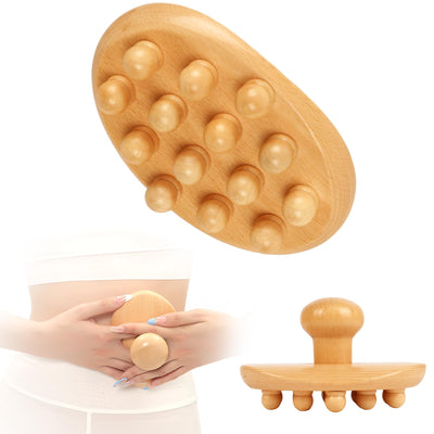Wood Therapy Massage Tools, Cellulite Massager Roller Wooden Body Brush Fascia Blaster Cellulite Remover Meridian Pressure Brush Body Shaping Professional Maderoterapia Kit Lymphatic Drainage Massager
