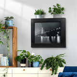 Hidden Gun Storage, Concealment Gun Safes for Pistols, Secret Decor Solid Wooden Handgun Picture Frames Box (Black) Homvle