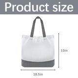 OKBA 10 pcs Sublimation Tote Bags,polyester tote bags for sublimation, blank canvas tote bags for DIY Crafting and Decorating (10, grey/White) OKBA