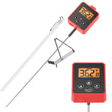 Digital Candy Thermometer with Pot Clip,Alarm Function,10'' Long Probe,Rotatable Display, Programmable Instant Read Food Candy Thermometer for Candy Making,Candle Smoker, Oil Cooking Efeng