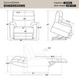 DYNOX 400 LBS Big Tall Man Large-Wide Power Dual Motor Lift Recliners Chairs for Elderly, Lay Flat Lift Chair with Infinite Positions, Heat & Massage, Extended Footrest (9298L,Chenille,Beige) DYNOX