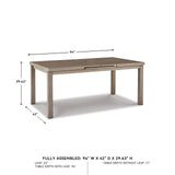 Signature Design by Ashley Beach Front Contemporary Outdoor Dining Extension Table, Light Brown Signature Design by Ashley