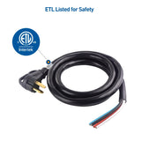 Cable Matters 4 Prong Replacement 50 AMP RV Power Cord 10 ft, 6/8 AWG, Generator Extension Cord/Generator Power Cord, Compatible with Tesla Charger/EV Charger / J1772 Charger (NEMA 14-50P to 4 Wire) Cable Matters