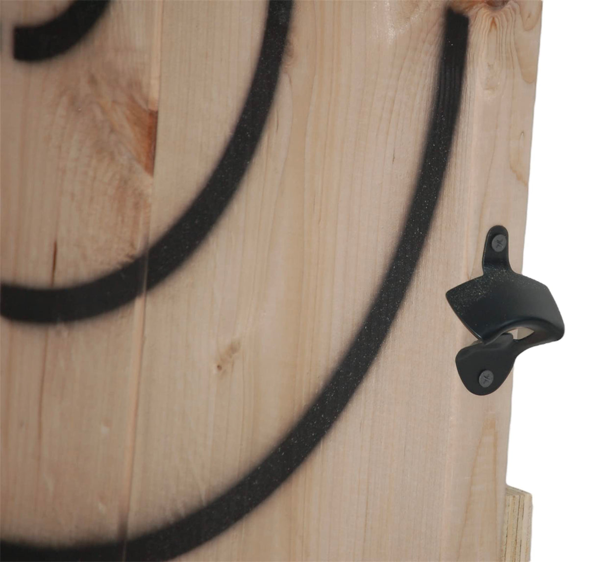 Wooden Axe Throwing Target with Bottle Opener BIGSHOT