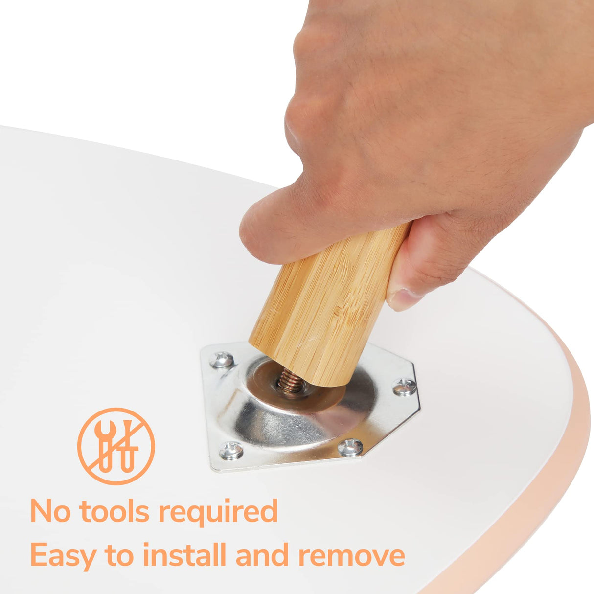 BAMEOS Bamboo Nesting Triangle End Table,Set of 2 Coffee Table Modern Minimalist Side Table for Living Room (White & Pink) BAMEOS