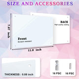 HYHOSHI 4Pack 7.87x11.8inch Sublimation Glass Photo Blanks, Wall Mount Tempered Glass Sublimation Blank Sign, Sublimation Blank DIY Picture Wall Frame Poster for Home Decor HYHOSHI