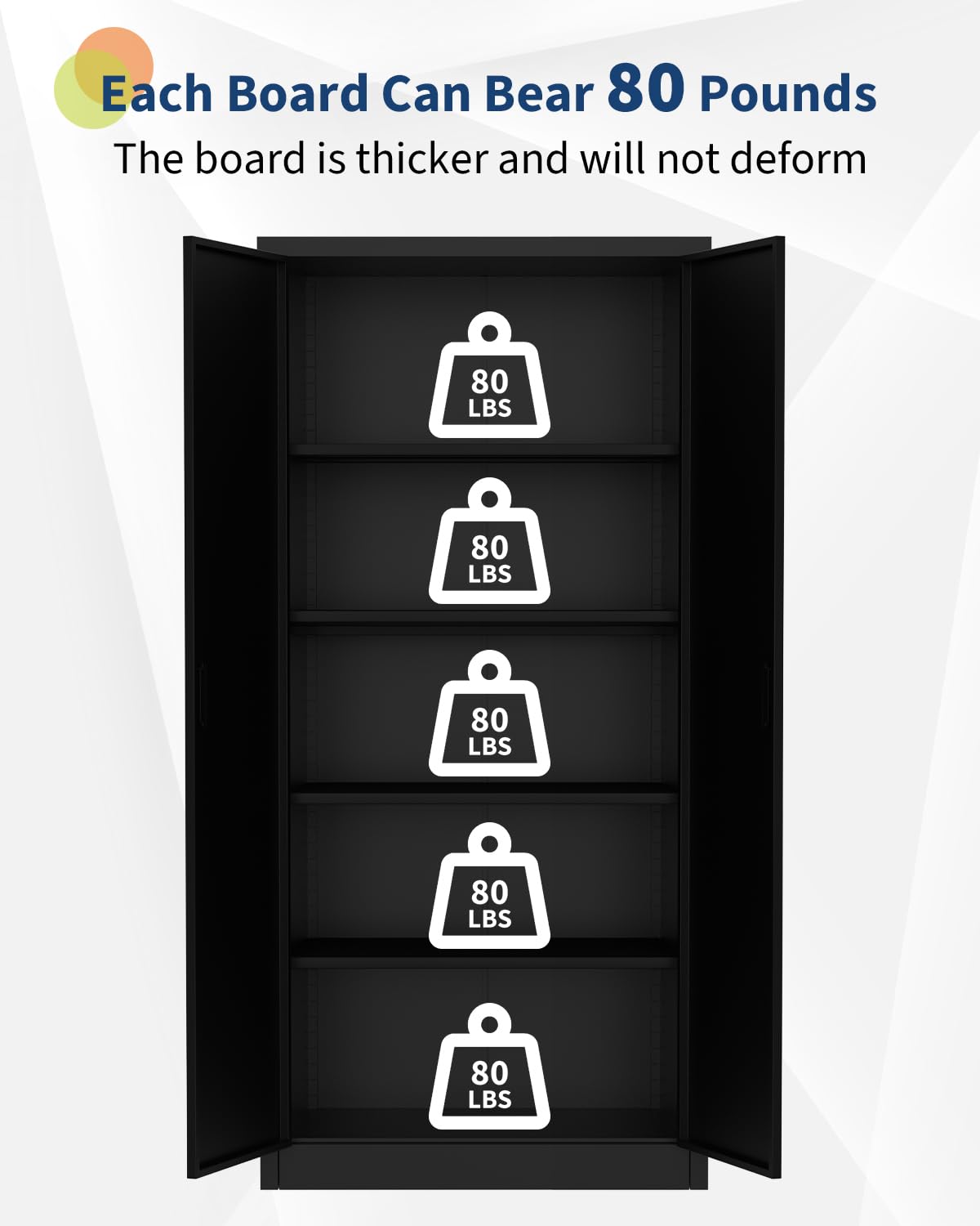 GarveeHome Metal Storage Cabinet with Lock, Steel Tool Cabinet with 4 Adjustable Shelves and 4 Adjustable Feet,Storage Organization for Home, Garage, Office, Shop 71" H GarveeHome