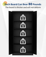 GarveeHome Metal Storage Cabinet with Lock, Steel Tool Cabinet with 4 Adjustable Shelves and 4 Adjustable Feet,Storage Organization for Home, Garage, Office, Shop 71" H GarveeHome