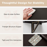 Giantex Wall Mounted Folding Table, 31.5" x 23.5" Wood Murphy Desk Drop-Leaf Table, Space Saving Foldable Floating Desk, Wall Desk Fold Down for Small Spaces, Study, Bedroom, Bathroom (Brown) Giantex