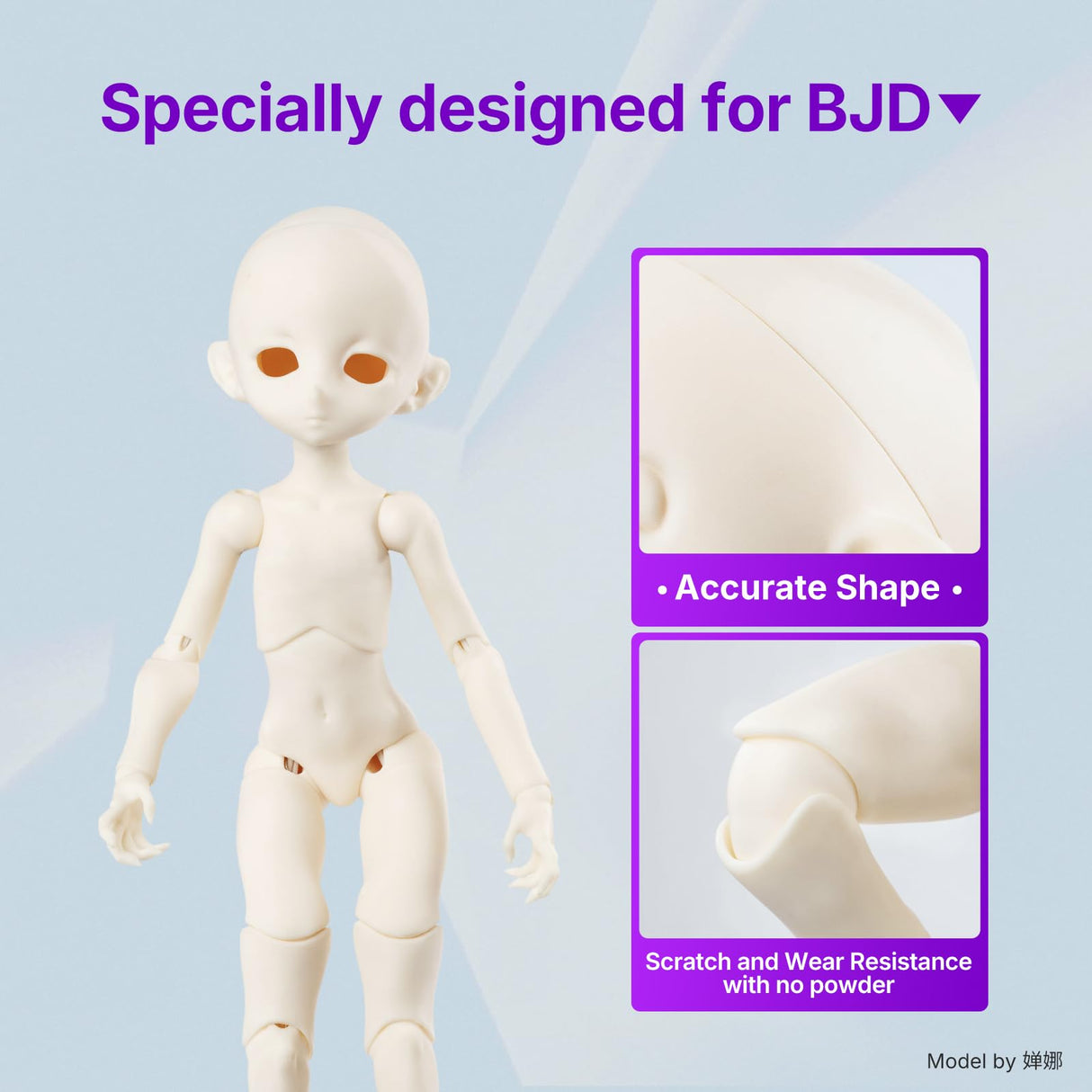 RESIONE Tough 3D Printer Resin, 3D Printing Liquid for BJD Dolls & Articulated Figures – Non-Yellowing, Wear Resistant, Drop-Resistant, ABS-Like UV Resin for LCD DLP MSLA Printers, Cream Pink, 1KG RI RESIONE