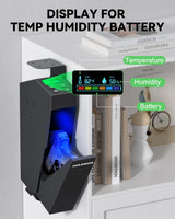 Gun Safe Biometric Pistol Safe Fingerprint Drop Down Mount Handgun Safe Under Table for Desk Bedside Nightstand HOLEWOR