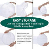 Mosquito Net Bed Canopy for Girls,King Canopy Bed Curtains Full Queen Size from Ceiling,Dome Mosquito Netting Bed Tent Twin Girls Princess Canopy Bed White Decor for Baby Crib,Kid Bed and Adult Beds Comtelek