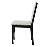 Merax 6 Piece Dining Table Set with Bench, 60" Wooden Rectangular Table with 4 High-Back Tufted Chairs & 1 Bench, Kitchen Dining Room Table Set for 6 People, Black Merax