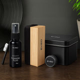 EVEO Vinyl Record Cleaning Kit - 4-in-1 Premium Vinyl Record Cleaner & Vinyl Cleaning Kit with Velvet Brush, Vinyl Cleaner Liquid, Duster & Turntable Stylus Gel EVEO