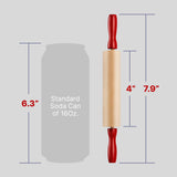 Mini Rolling Pin 7.5 Inch Kids Rolling Pin - (Pack of 6) Set for Play Dough Accessories Small Rolling Pin for Dough - Wood Kids Rolling Pins with Handles for Foods, Accessories Bedwina