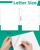 Colemoly Sublimation Sticker Paper-30 Sheets Glossy White Waterproof Stickers for Sublimation Inkjet Printer and Ink 8.5x11 Letter Heat Transfer Paper for Smooth Solid Surfaces Colemoly