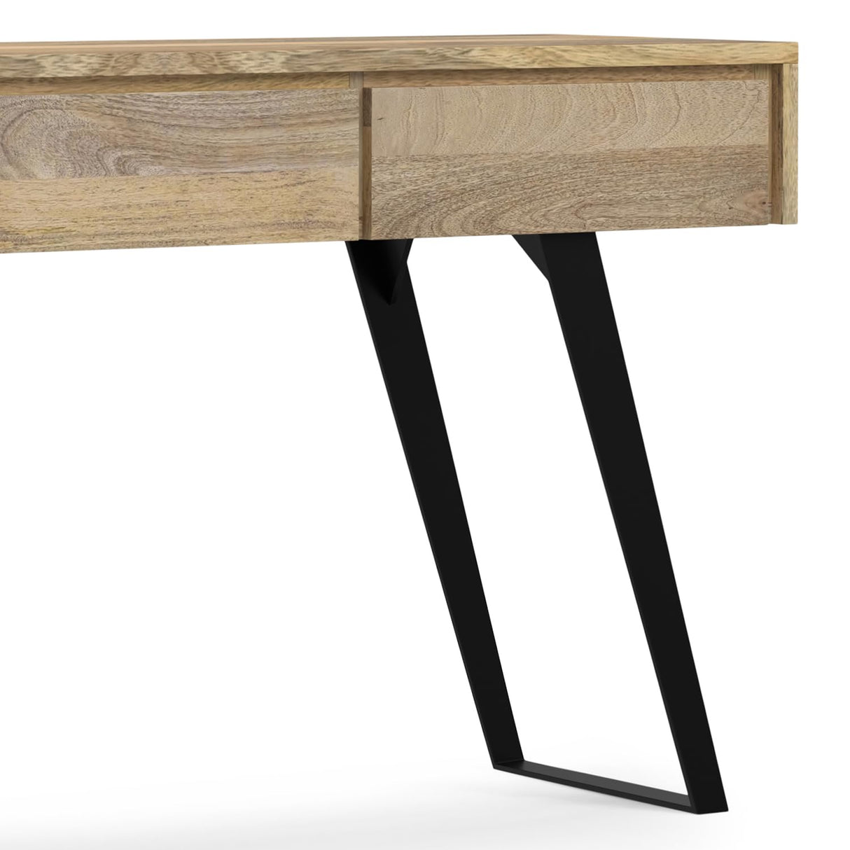 SIMPLIHOME Lowry Console Sofa Table, 60 inch, Natural SIMPLIHOME