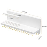 HappyHapi Hanging Jewelry Organizer Necklace Organizer Jewelry Hanger with 36 Hooks,Wall Mounted Jewelry Organizer for Necklace Earrings and Rings (White) HappyHapi