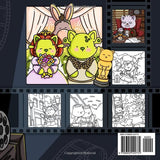 Fuzzy Meowvies: Cozy and Cute Coloring Book for Adults and Teens with Cinema-Inspired Cat Friends, Bold Simple Easy Animal Designs for Stress Relief Relaxation Books (Meowvies Coloring) WoodArtSupply