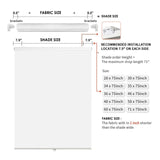 Joydeco White Cordless Roller Shades, Spring Roller Blackout Window Blinds with UV Protection, Room Darkening Window Shades and Door Blinds for Home and Office (35" W x 75" H, White) Joydeco