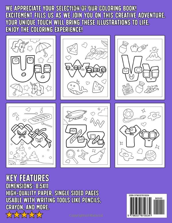 Coloring Book: Encourage Creativity with One-Sided JUMBO Coloring Pages for Children Kids Boys Girls Ages 2-4 4-8 6-12 8-12