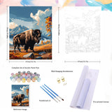 Natuyalo Paint by Numbers for Adults Beginner, Bison Acrylic Easy Paint by Numbers Kits Animal Craft Kits for Adults Suitable for Home Wall Decoration Flameless 16x20 Inch Natuyalo