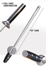 Dalstrong Carving Knife & Meat Fork Set - Gladiator Series Elite - 8" Honing Rod - Forged HC German Steel - 9 inch Carving Knife & Sheath - Hollow Ground Carving Set - Matching Fork - NSF Certified Dalstrong