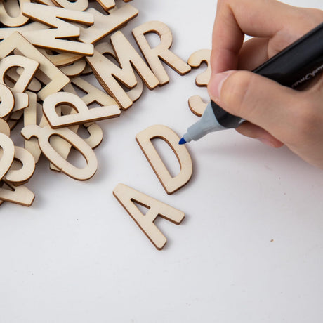 270 Pieces Wooden Letters 1.3in Crafts Unfinished Wood Letters with Numbers Small Wood Letters DIY Painting Art Home Decor Kids Spelling Learning Xhqsulsclac