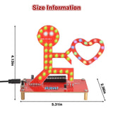 Soldering Learning Kit, ICSTATION Give You My Heart LED Soldering Project Love Proposal RGB LED Light Soldering Practice Kit for Beginners Diyers Student Education and Perfect Present for Father's Day IS