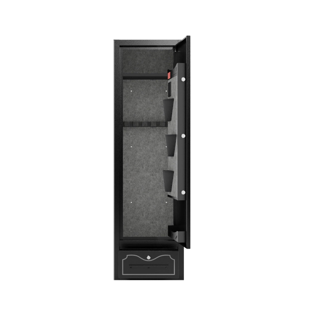 8-Gun Capacity Steel Rifle Safe for Long Guns and Pistols with Digital Lock Quick Access System, Removable Shelf,Scoped Rifle Gun Rack,LED Lighting,Bottom Drawer, Cold Rolled Steel Security Cabinet WEALTHGIRL
