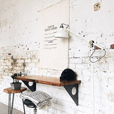 FOF FRIEND OF FAMILY Industrial Rustic Wall-Mounted Table, Dining Table Desk, Pine Wood Wall-Mounted Bar Tables (24”X 14“) FOF FRIEND OF FAMILY