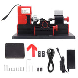 Mini Lathe Machine,24W 20000Rpm Mini Multifunction Wood Lathe Metal Rotating Lathe Diy Tool Benchtop Wood Lathes For Wood Glass Plastic Milling Machining/Lignin Plastic/Soft Metal Focket