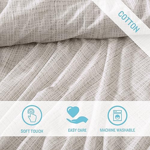 Tommy Bahama - King Sheets, Washed Percale Cotton Bedding Set, Soft & Breathable Bedroom Decor with Deep Pockets (Raffia Linen Beige, King) Tommy Bahama