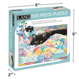 LANG Grandma's Quilt Cat 500 Piece Jigsaw Puzzle Lang