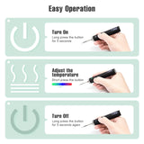 Cordless Soldering Iron Kit, 1200mAh USB Rechargeable Soldering Iron, 3 Temperature Adjustable Wireless Soldering Iron for Small Soldering Projects, Home Appliance Repair, DIY ELMCONFIG