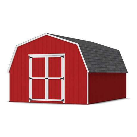Little Cottage Co. 12x16 Value Gambrel Barn with 4 ft. Sidewalls with Floor, Outdoor Wood Storage Shed Do-It-Yourself Precut Kit Little Cottage Co.