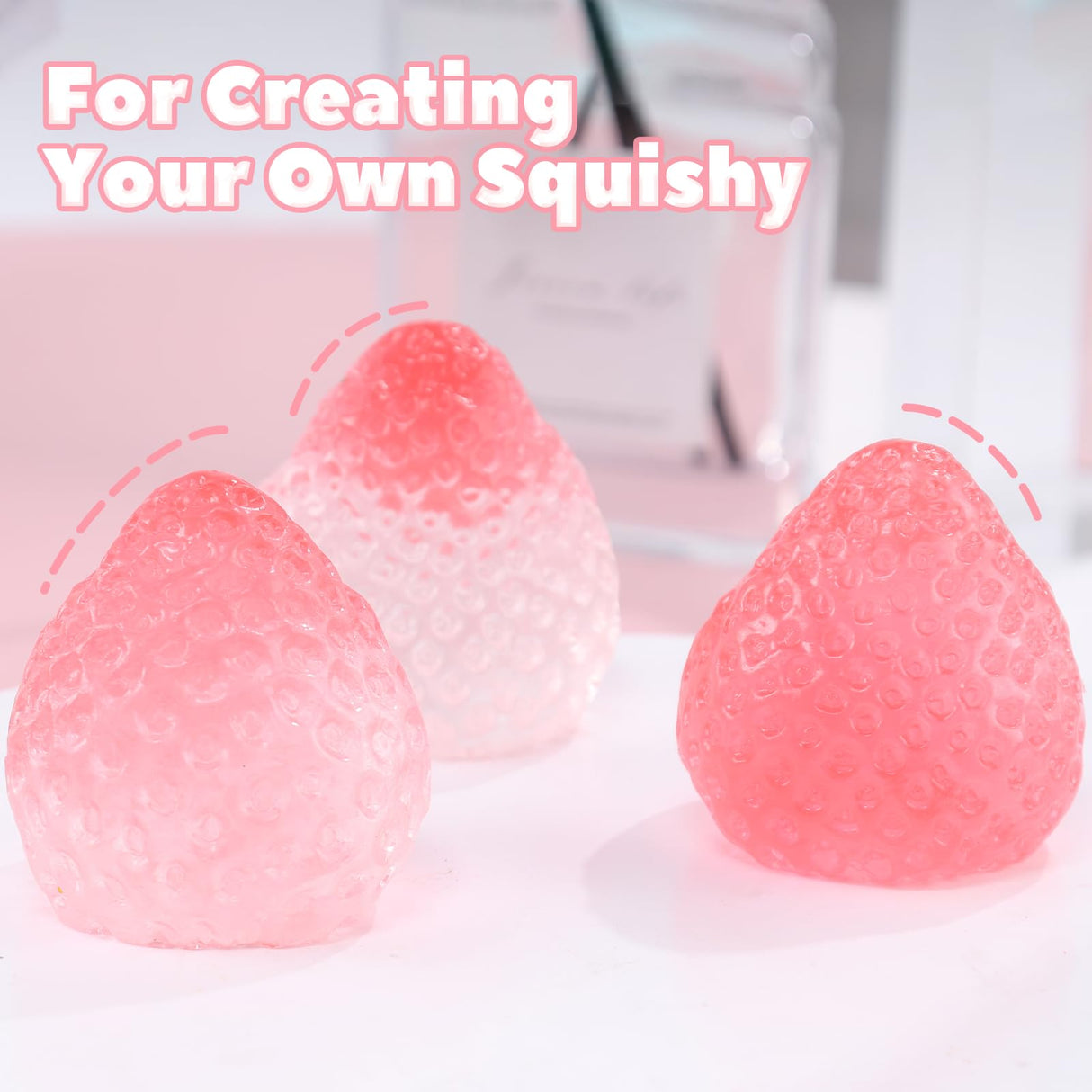 LET'S RESIN Transparent Gel for Taba Squishy, 28oz Super Soft Flex Rubber for Squishy Maker, DIY Decompression Gift for Cat Paw, Hamster, Artificial Strawberry and Chick Squishy LET'S RESIN