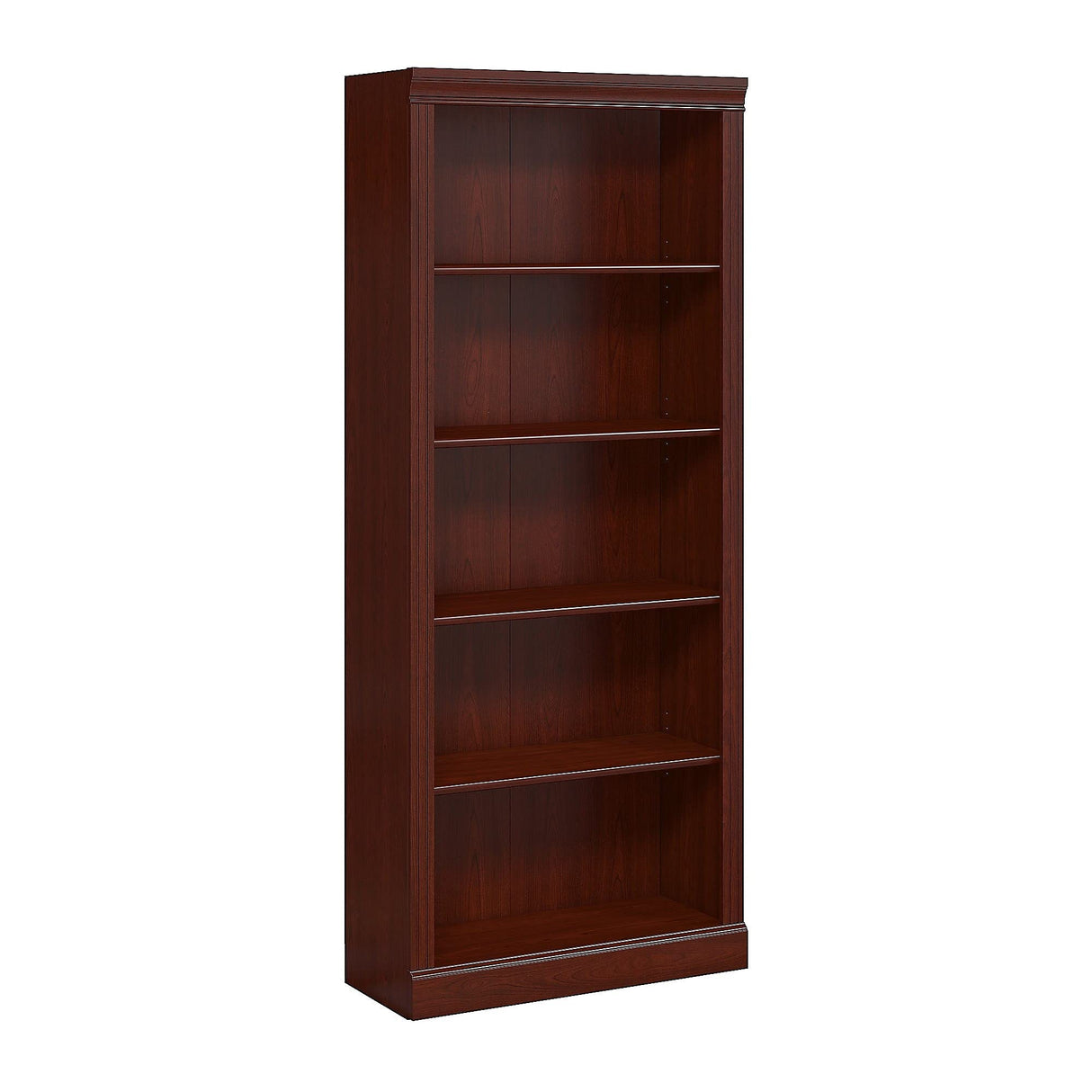 Timeless Arlington Tall 5 Shelf Bookcase in Harvest Cherry by Kathy Ireland Home Bush Business Furniture