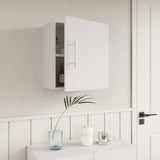 JPND Small Wall Cabinet, 18" W x 12" D x 20" H Wooden Wall Mounted Storage Cabinet, 1 Door Cabinet with Soft Close and Metal Handle and Adjustable Shelf, for Kitchen, Garage, Laundry, Bathroom, White JPND