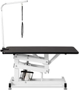 Afqxf Hydraulic Dog Grooming Table Heavy Duty for Small/Medium/Large Dogs, Pet Grooming Table with Adjustable Overhead Arm and Noose, Height Adjustable 21''-36'', 42.5''/ Black Afqxf