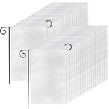 DEAYOU 36 Pack Sublimation Blank Garden Flags, DIY White Lawn Flags Polyester Banners for Outdoor, Courtyard, Party, Home, School, 12" x 18" DEAYOU