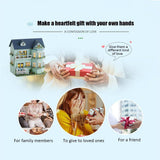 DIY Miniature Wooden Dollhouse Furniture Kit,Mini Handmade Doll House with LED,1:24 Scale Creative Woodcrafts Toys for Adult Friend Lover Birthday Gift (Homely House) Montidey