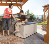 Lifetime 60012 Extra Large Deck Box, 130 Gallon, Desert Sand/Brown Lifetime