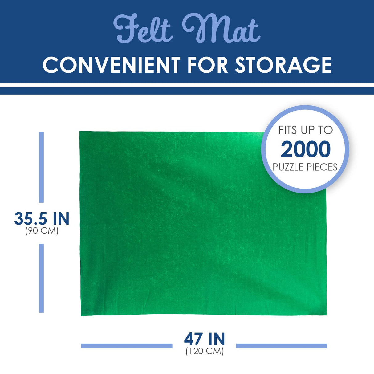 White Mountain Puzzles Puzzle Roll Up Mat 47" x 35.5" White Mountain