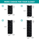 YOUDENOVA Hanging Closet Organizer, 4-Shelf Closet Hanging Storage Shelves, Black YOUDENOVA